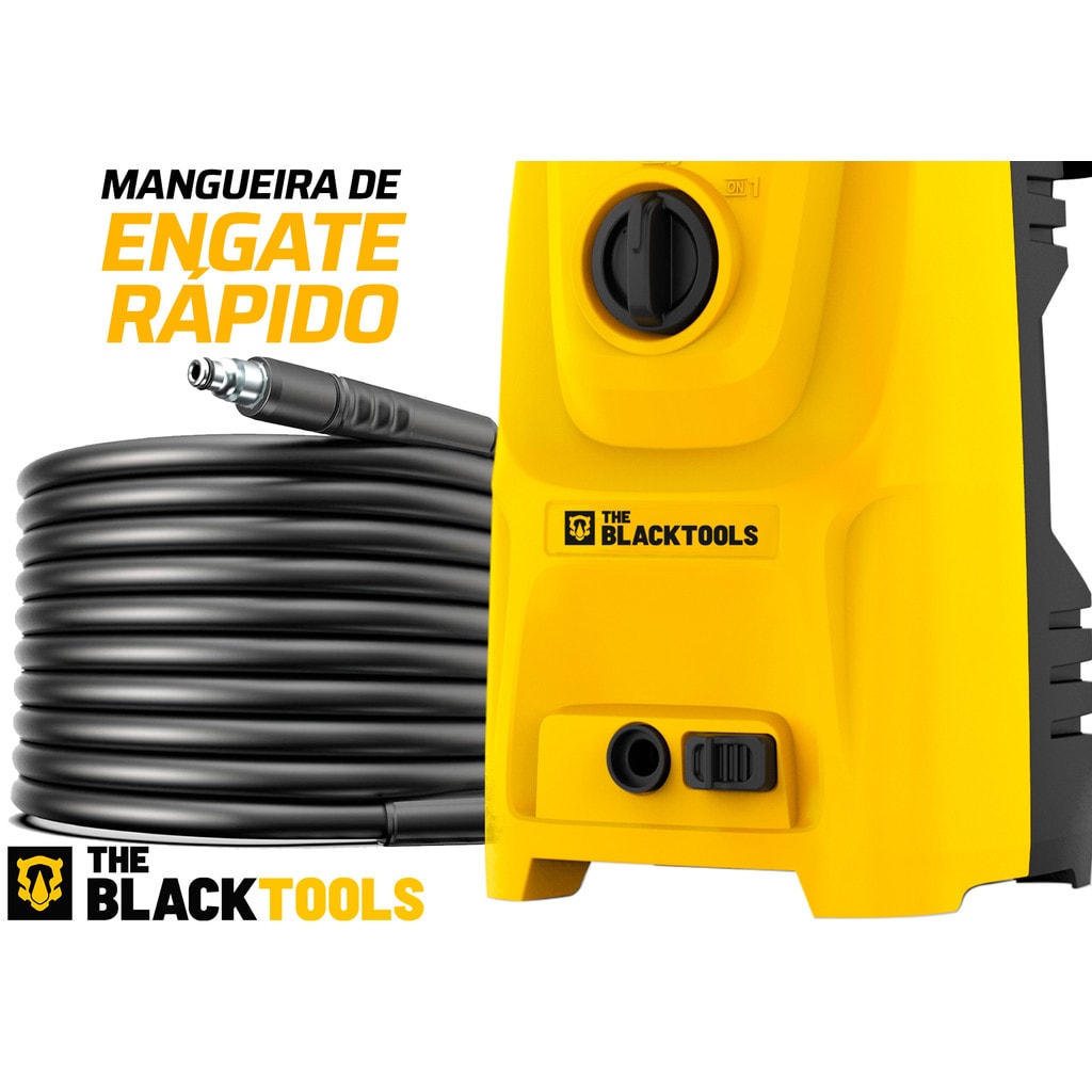 Imagem do Lavadora De Alta Pressao The Black Tools Tblv150 Compacta 1500psi 1400w Cor Amarelo