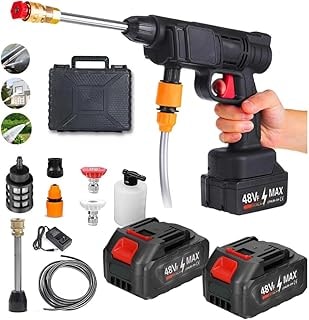 Imagem do Lavadora Jato Alta Pressao Portatil 2 Baterias Recarregavel Preto 50 60